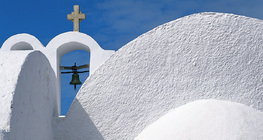Temple sur l'île de Santorin
