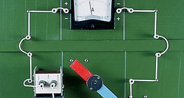 Durch einen rotierenden Magnetstab induzierter Strom