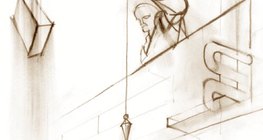 The vertical line points towards the centre of the Earth