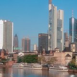 Wolkenkrabbers in het centrum van Frankfurt