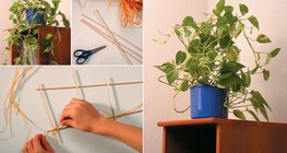 Blumenleiter aus Holzstäbchen basteln