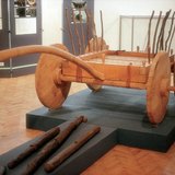 Model van een Mesopotamische kar