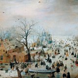 Hendrick Avercamp: Winter Landscape with Skaters (Rijksmuseum, Amsterdam) Hendrick Avercamp: Winter Landscape with Skaters (Rijksmuseum, Amsterdam)