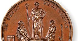 Médaille de bronze représentant le couronnement de Napoléon Ier