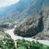 Vallei van de Indusrivier in Pakistan