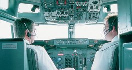 Cockpit eines Flugzeuges