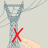 Approaching a high voltage transmission line is dangerous, do not touch the column