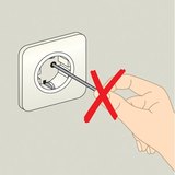 Never stick your finger or smaller objects in electrical outlets!