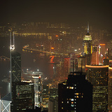 Nachtlandschap van Hongkong