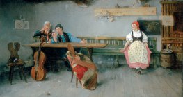 Simon Hollósy: In the Tavern (1887)
