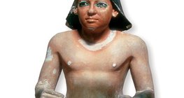 Statue eines ägyptischen Schreibers