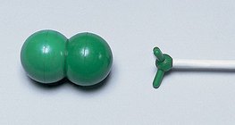 Kalotten- und Stäbchenmodell des Chlormoleküls