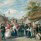 Barabás Miklós: L'arrivée de la belle fille (Galerie nationale de Hongrie)