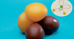 Bindende und nichtbindende Elektronenpaare des Wassermoleküls