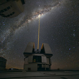 Uitzicht op de Melkweg vanaf het Keck-observatorium, Hawaii, VS