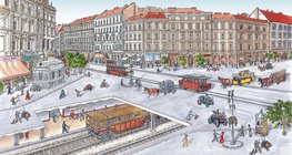 Das Oktogon in Budapest am Ende des 19. Jahrhunderts