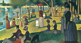 George Seurat: Ein Sonntagnachmittag auf der Insel La Grande Jatte (1884-1886, Impressionismus)