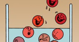 An der Oberfläche der Flüssigkeit treten Dampfteilchen aus