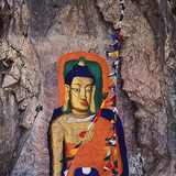 Schilderij van Boeddha in Tibet