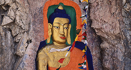 Peinture de Bouddha au Tibet