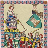 Troubadours sur une miniature