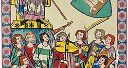 Troubadours sur une miniature