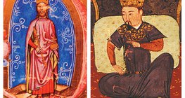 Béla IV de Hongrie et le chef mongol Genghis Khan