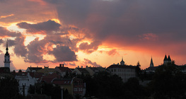 Der Tyndall-Effekt bei Sonnenuntergang