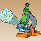 De Brownse beweging kan worden geobserveerd met een microscoop