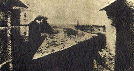 La première photographie du monde, prise par Niépce en 1826.