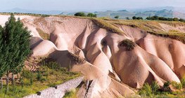 Erosion produite par les précipitations en Anatolie centrale, Turquie