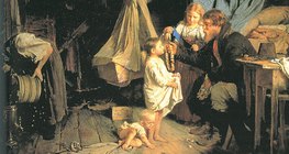 Russische Bauernhütte