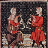 Miniature représentant des troubadours