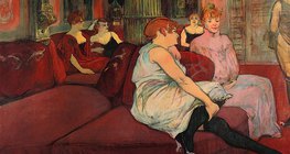 Toulouse-Lautrec: Der Salon in der Rue des Moulins (1894, Postimpressionismus)