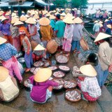 Vismarkt in Vietnam