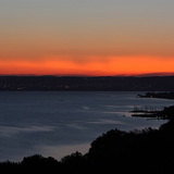 Zonsopkomst na een vulkaanuitbarsting