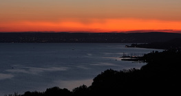Sonnenuntergang nach einem Vulkanausbruch