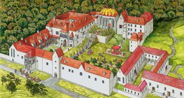 Le palais royal du Roi Mathias à Visegrad, Hongrie