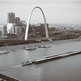 Uitzicht op St. Louis met de Gateway Arch