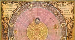 Zeitgenössische Illustration des kopernikanischen Weltbildes