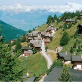 Bergdorp in de Alpen