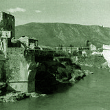 De verwoeste Stari Most, Bosnië en Herzegovina
