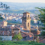 Kleine stad in Noord-Italië