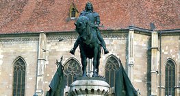 Statue du Roi Mathias à Cluj Napoca, Roumanie