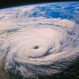 Images satellite d'un ouragan