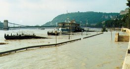 Crue du Danube à Budapest, Hongrie