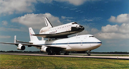 Space Shuttle Endeavour on a Shuttle Carrier Aircraft