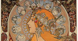 Alfons Mucha: La Plume - Kalendar (Poster, Jugendstil)