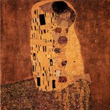 Gustav Klimt: De kus (1907-1908, Art nouveau)