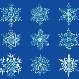 Uitvergrote afbeelding van sneeuwvlokken